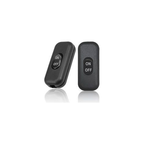Lot de 2 Interrupteurs à Bascule Noirs Bipolaires 6A 250V pour Lampe de Chevet Bureau et Petits Appareils Électriques (1/4)