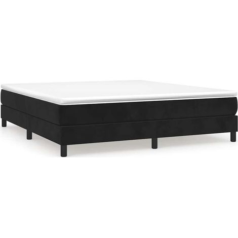Maison Exclusive - Box spring postel s matrací černá 160x200 cm samet (1/5)