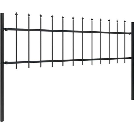 Maison Exclusive - Gartenzaun Woerden mit Speerspitze Stahl 181 x