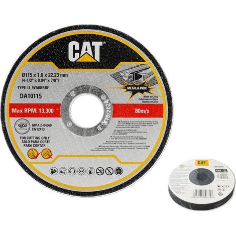 Set di 10 dischi abrasivi da taglio di acciaio inox 115x1mm Caterpillar da10116 (1/2)