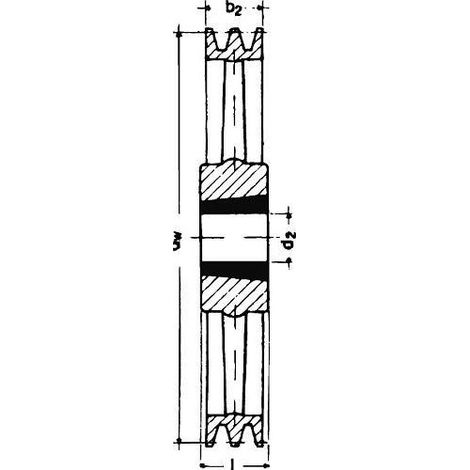Puleggia per cinghia trapezoidale 2 gole Z o SPZ diametro 359 mm per bussola taperlock 2012 UNIVERSALE 355Z2TL