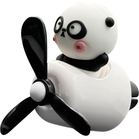 Car Air Freshener Durable Creative Panda Fan Aviator Scent with Room Fragrance - Rotating Propeller Decoration Scented for Car, Bedroom, Living Room, Men and Femm (1/5)
