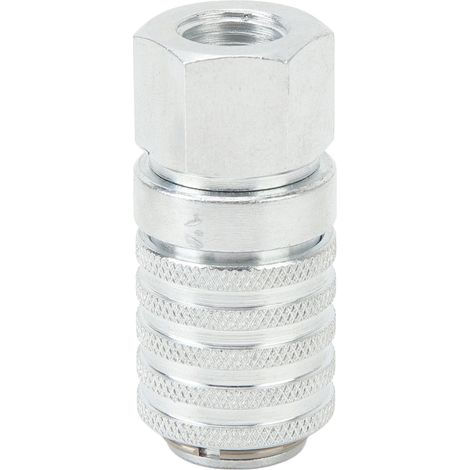 Ortviai Raccord rapide hydraulique en acier PD242, filetage 1/4" NPTF, résistant aux chocs et à la corrosion (1/5)