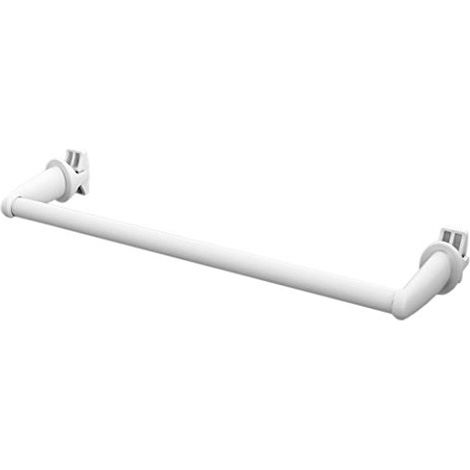 Finimetal – Porte-serviettes universel pour radiateur sèche-serviettes droit – Acier inoxydable – Longueur 470mm – Fixation rapide – Couleur blanc (1/3)