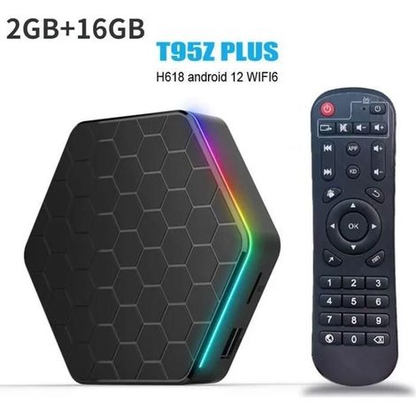 T95Z Plus nouveau botier TV Android 12 H618 lecteur rseau 8K HD botier TV Label (1/4)