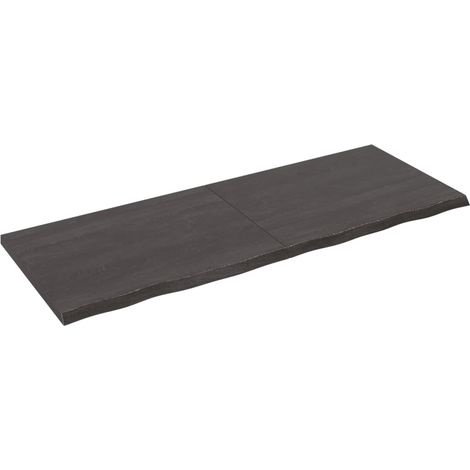Étagère murale marron foncé bois chêne massif traité (1/5)