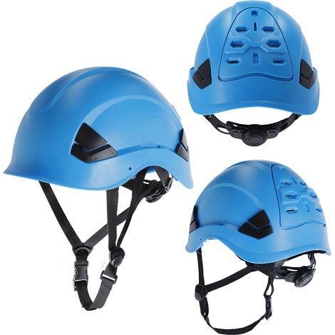 Casco de seguridad industrial azul (1/5)