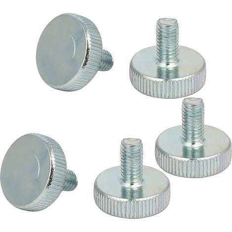 Vis moletées à tête plate M6x12mm (5 pièces)