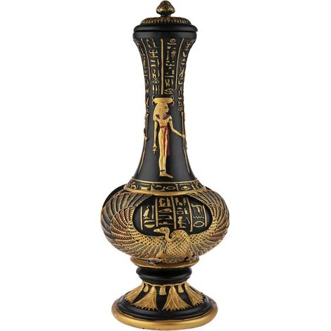 Vase Égyptien Déesse Isis 33 cm - Vase Décoratif Noir (1/5)