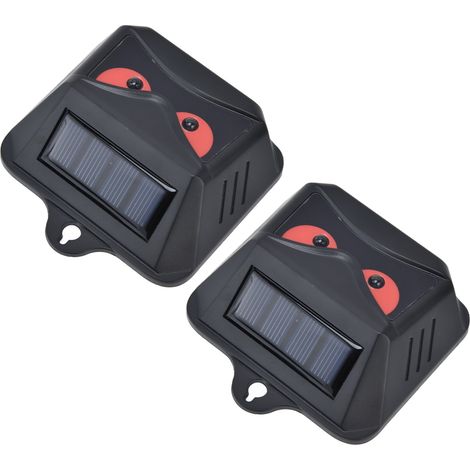 Stück Tierabwehr-LED-Blitzlichter, wasserdicht, solarbetrieben, automatische Aufladung, ABS-Gehäuse, schwarzes Abschreckungsmittel (1/5)