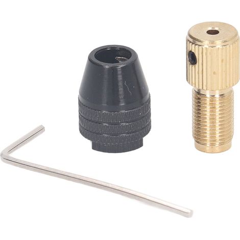 Mandrin de perceuse à 3 mors, outil rotatif, pince autoserrante, guide-lignes, rallonge, clé hexagonale, jeu de clés pour trou de 2,35 mm (1/5)