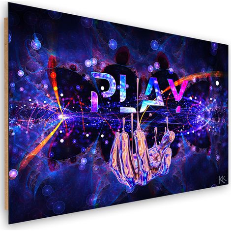 Quadro deco panel, Neon con il gioco dell'iscrizione - 90x60 (1/5)