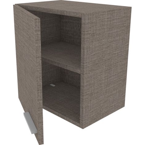 Libreria pensile moderna con anta - Design minimalista e montaggio rapido - Grigio fumo