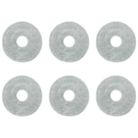 Lot de 6 chiffons lavables pour aspirateurs Dreame L10s Pro Ultra Heat/X30 Ultra/X30 Pro/S10 Pro Ultra (remplace les chiffons de nettoyage). (1/5)