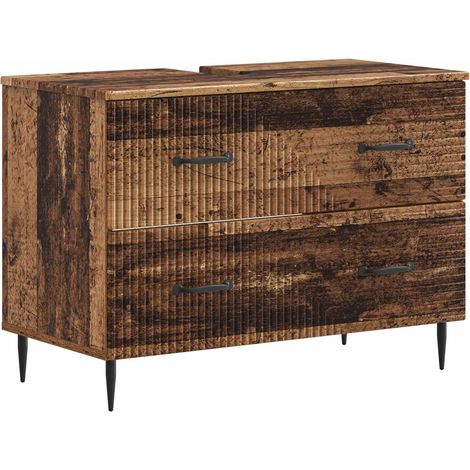Waschbeckenschrank HAARLEM Altholz 82 x 41 x 58,5 cm vidaXL (1/5)