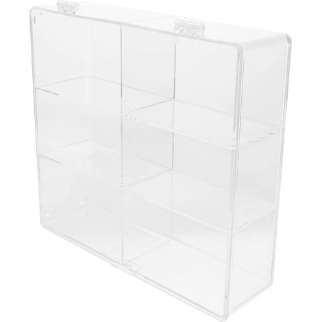 Boîte de rangement pour jouets, vitrine de comptoir, coffret de rangement pour accessoires, organisateur de rangement pour poupées et jouets, boîte de rangement en acrylique-20.8X19X5.5cm