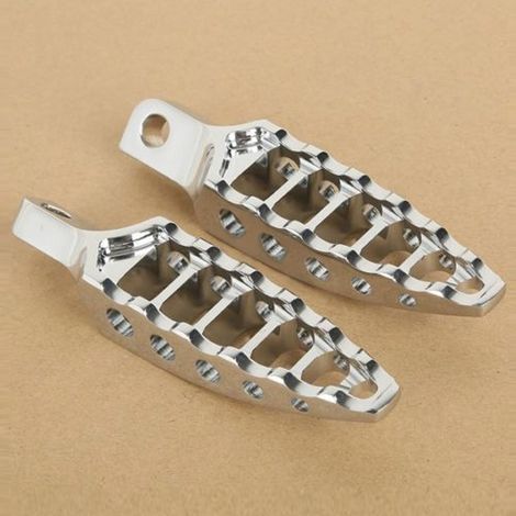Pédales de moto, dentées CNC, pédales arrière argentées, compatibles avec Harley XL883 48 (1/5)