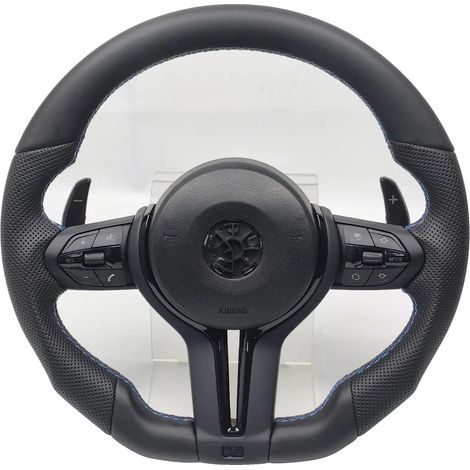 Volante in pelle traforata, compatibile con modelli di auto di lusso, E90 con airbag (1/2)