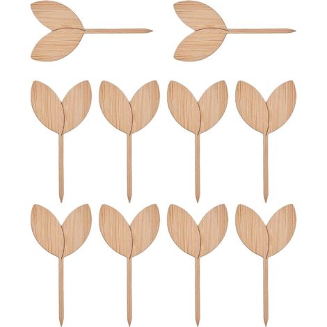 CCYKXA 10-teiliges Set Gartenschilder aus Holz – T-förmige Schilder, Gartenmarkierungen, inklusive Stift für Rasen und Blumen