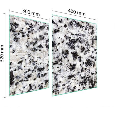 GLASSCHUTZPLATTE FÜR HERD 70x52 MARMOR (1/5)