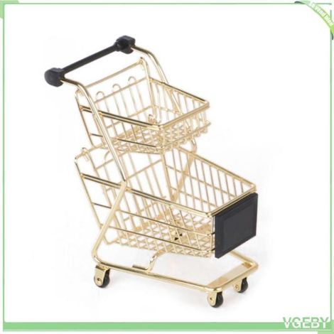 Fafeicy Caddie Chariot de supermarché en Fer Ornemental pour Décoration de Bureau – Jouet Durable pour le puericulture coffre (1/5)