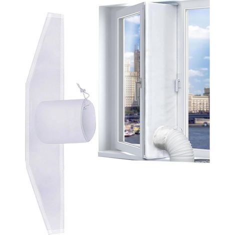 4m Kit de fenêtre pour climatisation Joint de fenêtre AC en tissu Protection UV réglable Pour dortoir,hôtel,appartement et restaurant Sans perçage (1/5)