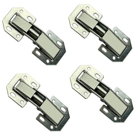 Charniere Porte Placard, 4PCS Charniere Porte Cuisine, Charniere Invisible, Charniere Porte Lourde, Convient Aux Penderie Commode Salle de Bains Bureau