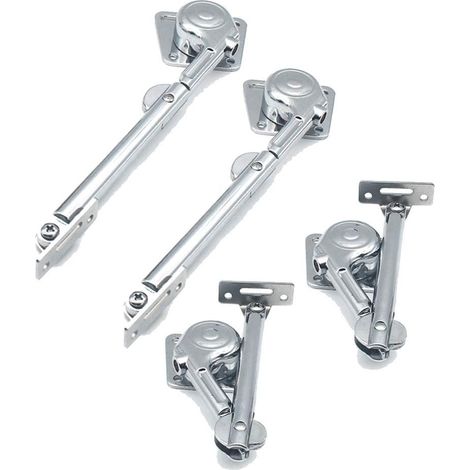 Lot de 4(Droite et gauche)Pneumatique Stay, s'arrête sur n'importe quel angle, support de levage de porte, de placard de cuisine, boîte à outils, charnière de boîte à outils robuste, max 12 kg (1/5)