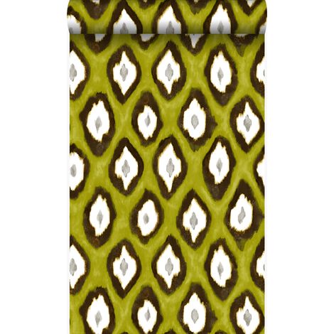 papier peint imitation d'ikat jaune ocre  - Origin Wallcoverings (1/5)