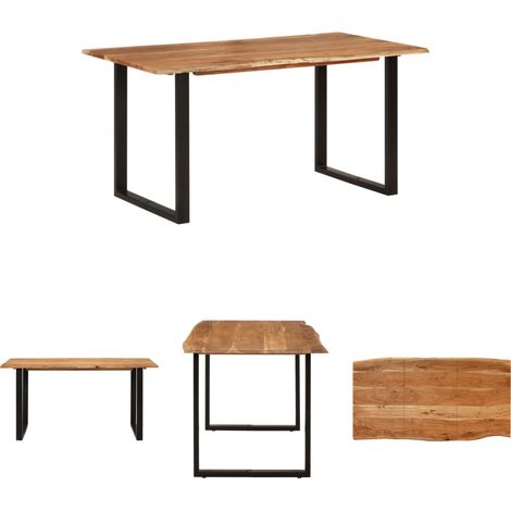 The Living Store - Esstisch 154x80x76 cm Massivholz Akazie (1/5)