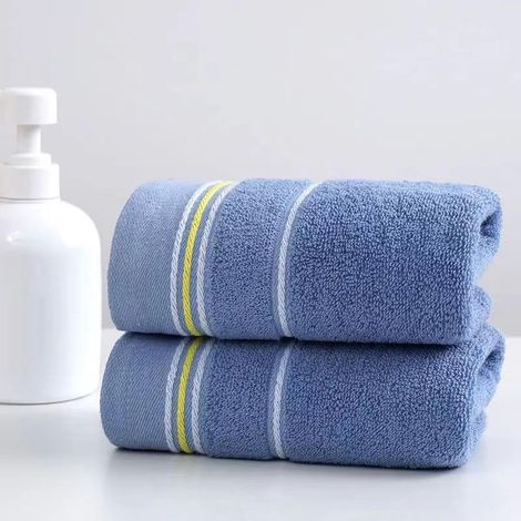 Lot de 2 serviettes de bain ultra-douces coton - Séchage rapide et absorption optimale - Idéales pour la maison, la cuisine, la salle de bain et la salle de sport
