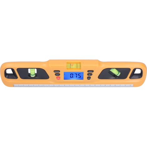 Niveau magnétique de haute précision, petit rapporteur numérique pour la décoration intérieure et le jardinage, orange (1/5)