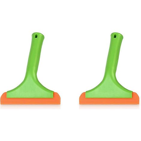Raclette flexible pour vitres de douche, pare-brise de voiture, fenêtre, miroir, porte vitrée, vert gazon (1/5)