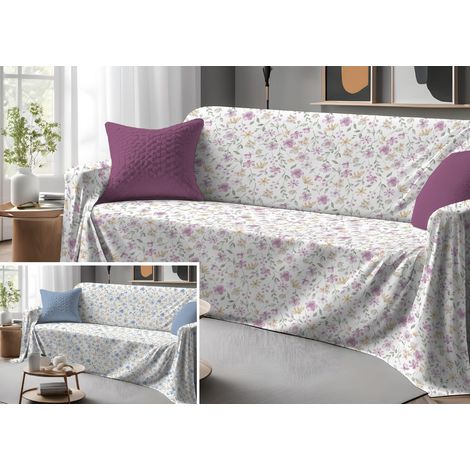 Telo Arredo Granfoulard Copritutto Salvadivano 100% Cotone Dis. Primavera, misuraSingolocoloreRosa