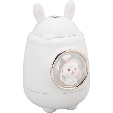 Humidificateur USB Multifonction avec Veilleuse pour Chambre, Bureau et Pépinière - Moderne Lapin Blanc