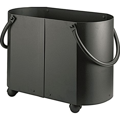 Porte-bûches à roulettes Jarvik Noir Edilinox