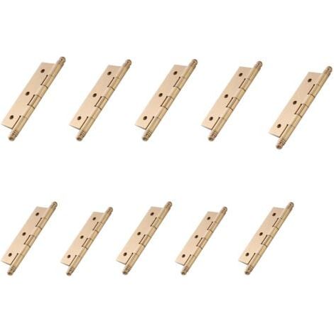 Charnière de porte de meuble/porte lumineuse, 75x40mm, laiton, 10 pcs,Charnières en cuivre, charnières, chaîne en caoutchouc, charnières en cuivre pour portes d'armoires (1/5)