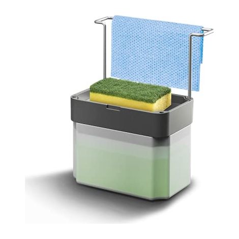 Metaltex Dispenser per sapone, grigio, 17 x 12 x 22 cm (1/4)