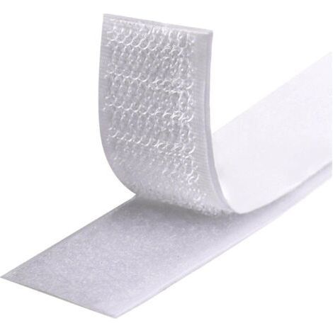 Double Sided Self Adhesive Scratch, Adhesive Tapes, Adhesive Grip Tape, Hook Loop Tape for All Types of Photo Frame Installations (White, 20mm x 8m) (1/3)