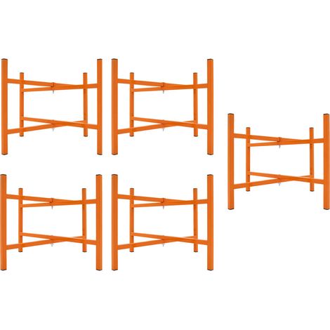 Base para Tableros de Mortero  Set de 5 Soportes Plegables de Acero 25x25mm  Altura 50cm  Capacidad 100kg  Pies Antideslizantes y Kit de Fijación Incluido  Uso Profesional Mortero p/Mampostería (1/5)