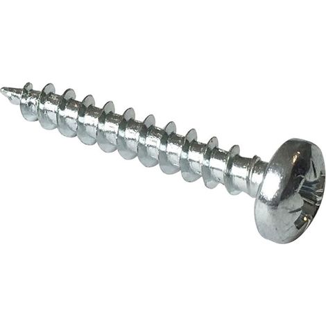 Vis agglo tête ronde PZ zinguée cruciforme Viswood 3x30 mm (lot de 15 vis)