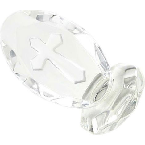 Figurine de croix artisanale en cristal compatible avec les ornements d'église
