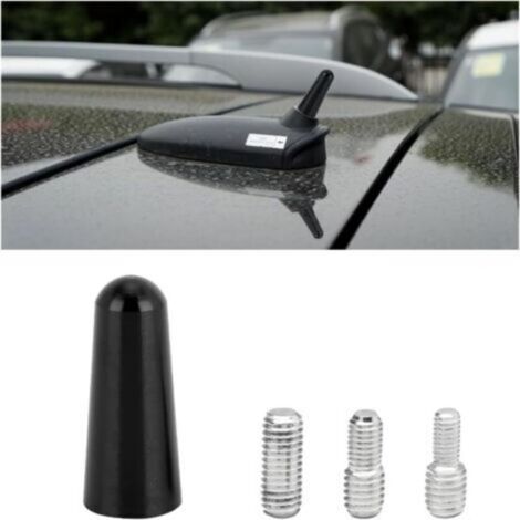 Antenne courte pour voiture – Alliage aluminium et fibre de carbone – 3 cm – Étanche et durable – Adaptateurs M6, M5, M4 inclus