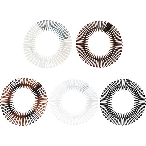 Peine Circular Extensible - Para Cabello Largo y Medio - Para Mujeres y Niñas - 5 Unidades (1/5)