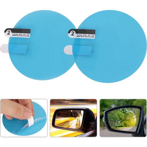 Film anti-buée imperméable pour rétroviseur voiture 80mm, protection pluie et brouillard (1/5)
