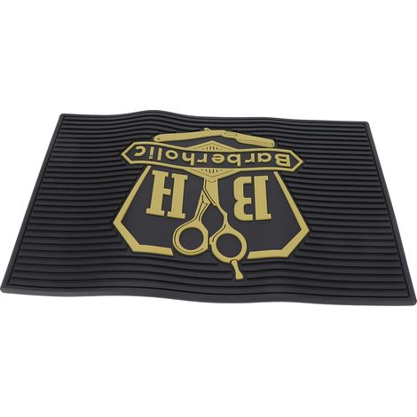 Tapis Anti-Dérapant pour Coiffeur - Coussin de Coiffure avec Motif BH - Stylisme Capillaire (1/5)