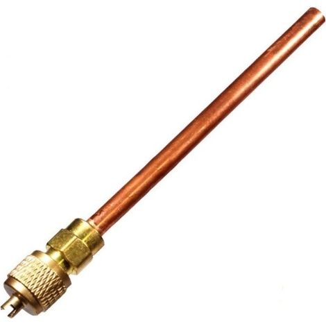 Wigam - valvola con tubo rame 6 mm - lunghezza 10 cm per condizionamento