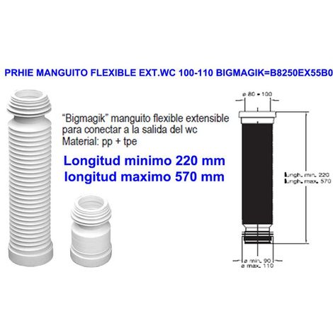 FPLUS prhie manguito flexible ext.wc 100-110 bigmagik b8250ex55b0