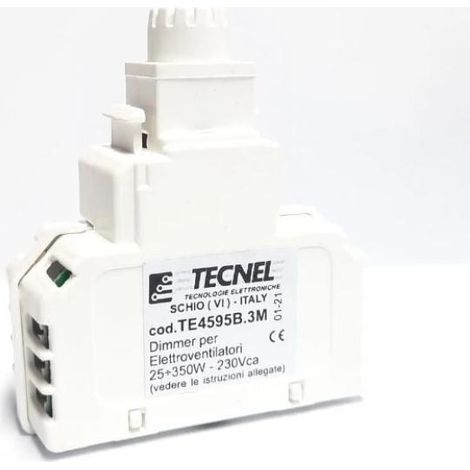 Regulador tecnel con desviador para ventiladores eléctricos blanco- te4595b.3m