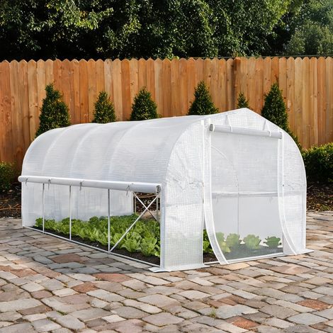 Serre de jardin en plastique verzinkter acier 595 x 300 x 200 cm (1/5)